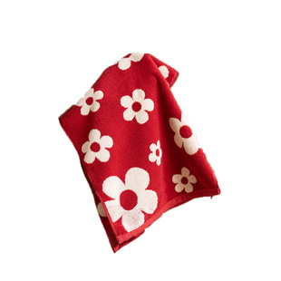 红色毛巾结婚一对浴巾裹巾女方陪嫁用品婚庆氛围感冬天情侣洗脸巾