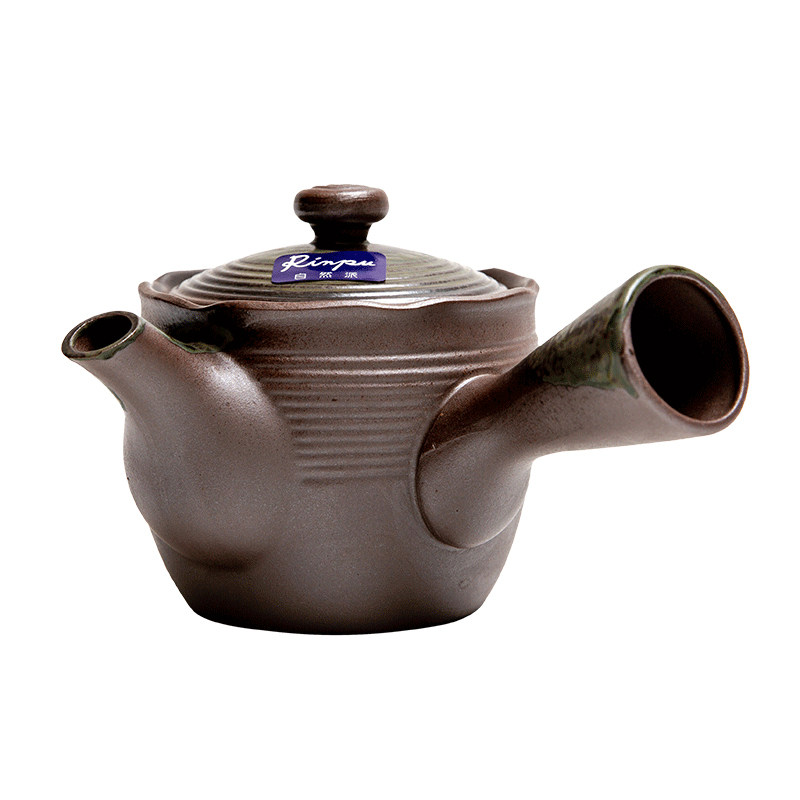 K-UNING 日本进口急须花吹雪茶壶自带过滤网侧把壶陶壶防烫茶具