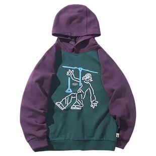 mipo春季儿童卫衣索罗娜高弹主题印花连帽运动休闲日常百搭上衣