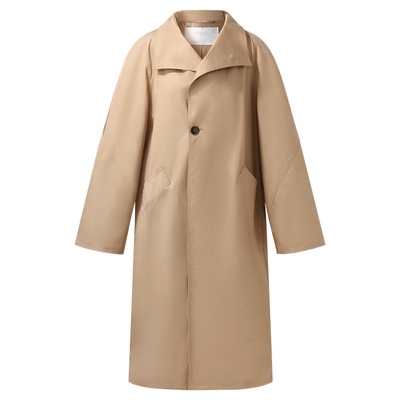 歌莉娅造型感风衣女25新款秋季英伦风穿搭时尚长款外套1E8C6L410