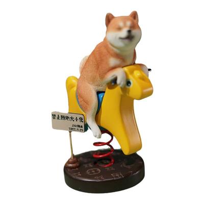 摇摇马柴犬犬模型狗摆件狗手办