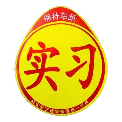 实习车贴新手上路女司机汽车贴纸