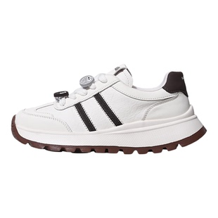 高蒂2025秋季新款阿甘鞋轻便平底系带百搭舒适休闲运动华夫鞋子