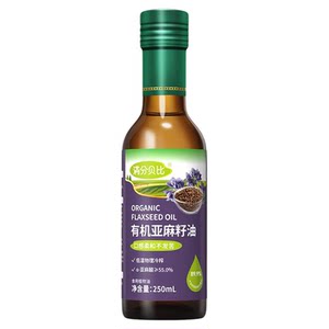 满分贝比旗舰店满分贝比冷榨有机亚麻籽油250mL 生喝凉拌食用油送宝宝婴儿辅食谱