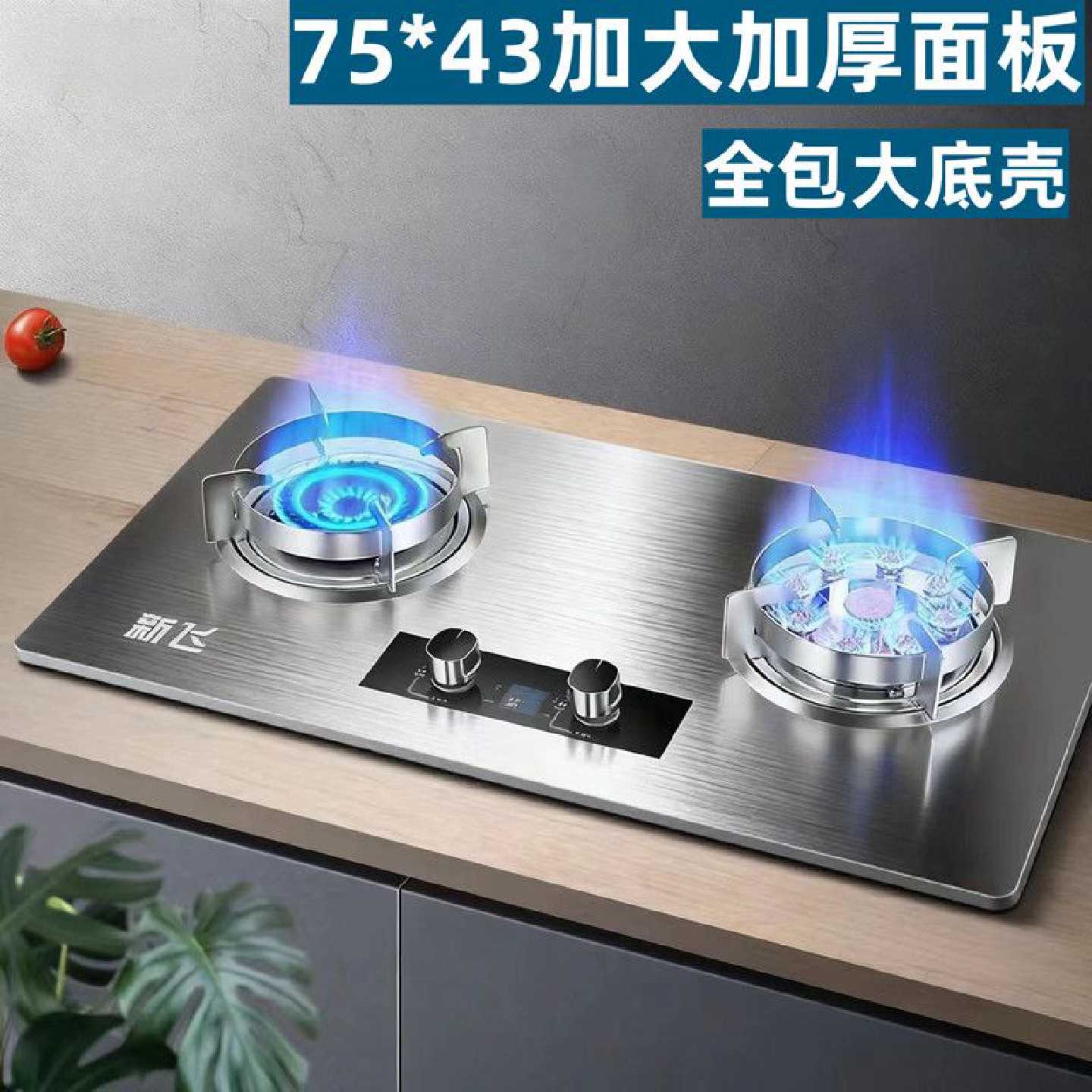 【新飞】不锈钢燃气灶双灶家用猛小型燃气灶