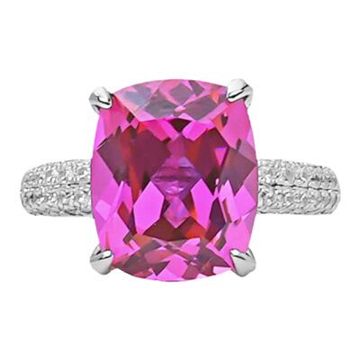 精工版玫红碧玺戒指爆闪