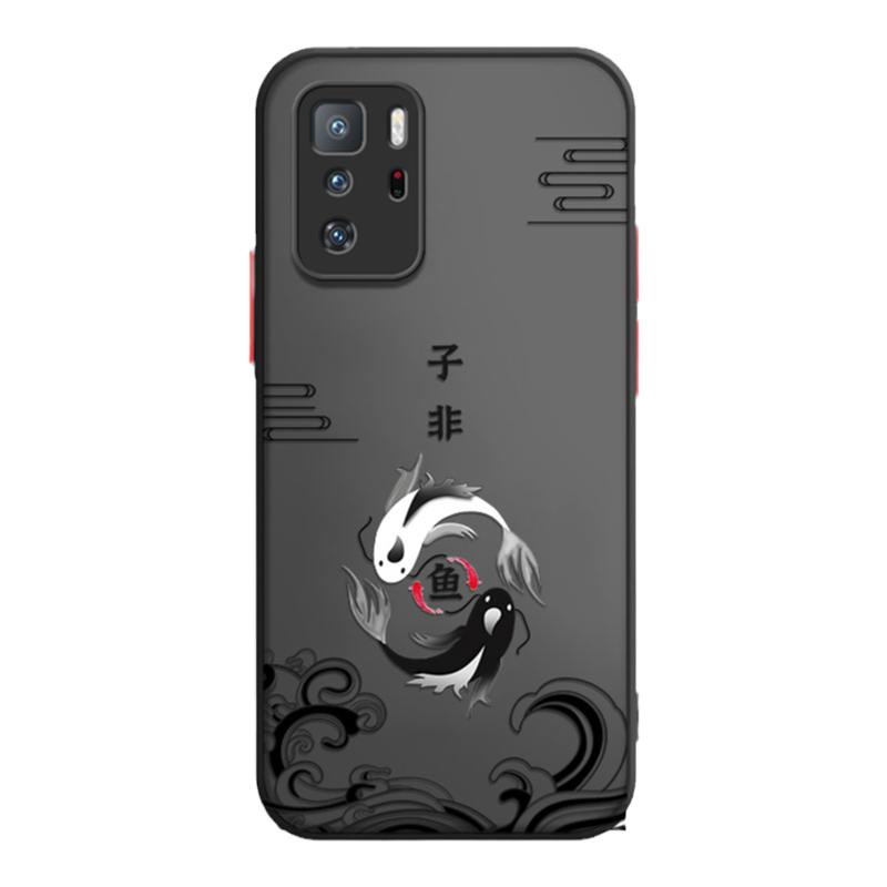 适用小米红米Note10Pro手机壳子非鱼撞色磨砂redminote10Por硅胶5G防摔redmi全包保护套nont男女not新款noto