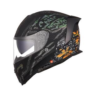 TankedRacing坦克头盔摩托车头盔男安全保暖全盔3C四季双镜片T127