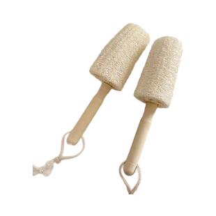 实木柄丝瓜络洗杯刷挂式长柄杯刷家用不沾油洗锅刷复古带柄洗碗刷