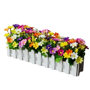 塑料假花绢花干花束仿真插花艺套装客厅家居装饰品木栅栏摆设摆件