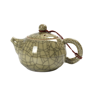龙泉青瓷哥窑功夫茶具 陶瓷小号冰裂纹茶壶 开片家用过滤单壶泡茶