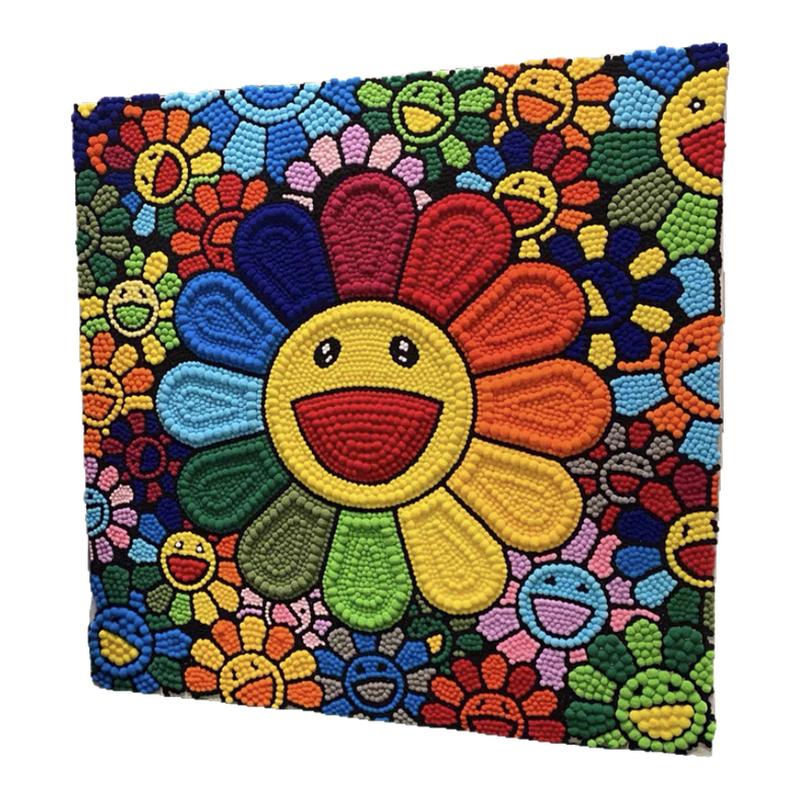 太阳花diy毛球画解压手工材料包