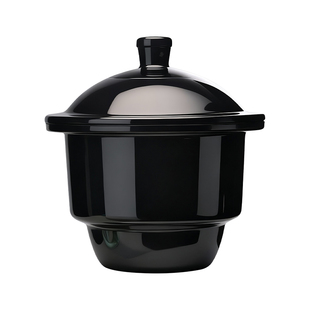 蜀牛 实验室玻璃干燥器透明棕色真空干燥器干燥皿盖子瓷板干燥罐