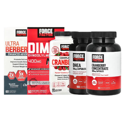 Force Factor蔓越橘莓Fundamentals DIM Max二吲哚甲烷DHEA小檗碱