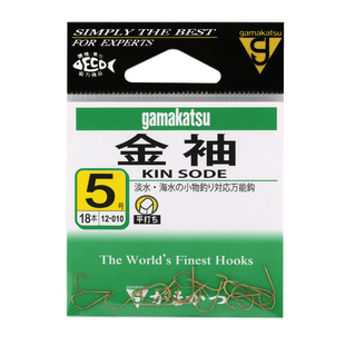 Gamaktsu伽玛卡兹赤袖12001有倒刺金袖袖钩鲫鱼马口原装进口鱼钩