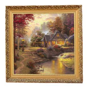 欧式画框装裱挂墙33书法字画框架实木正方形相框50十字绣裱框定制