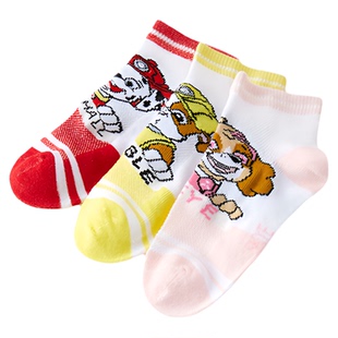 汪汪队男童袜子夏季薄款儿童中筒袜童袜男孩短袜夏款男宝宝网眼袜