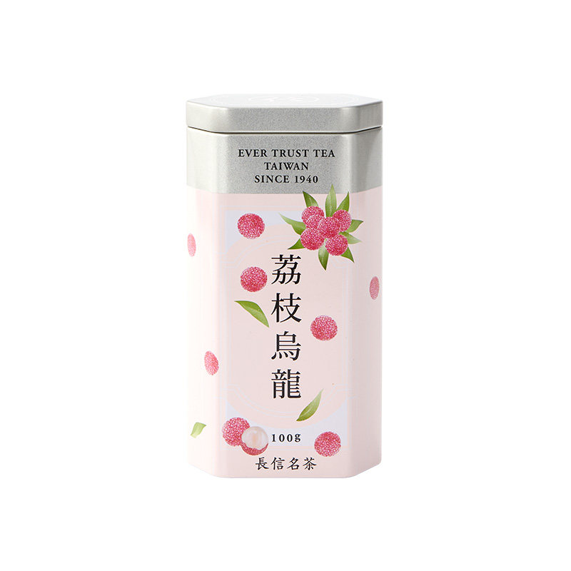 长信名茶荔枝乌龙茶热泡100克罐装无糖礼盒伴手礼台湾高山乌龙茶