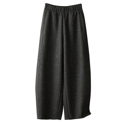 高货正品羊毛香蕉裤女秋冬加厚宽松时尚小弯刀裤洋气休闲镰刀裤子