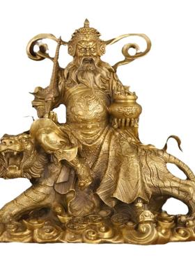 纯黄铜五路武财神爷赵公明