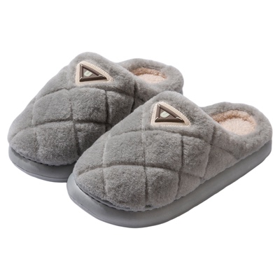 棉拖鞋男秋冬季2025新款毛绒保暖