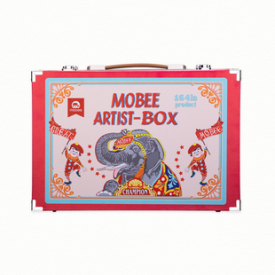 mobee儿童水彩笔画笔礼盒箱蜡笔画画工具小学生绘画套装美术彩笔本幼儿园可水洗男女孩生日开学新年礼物