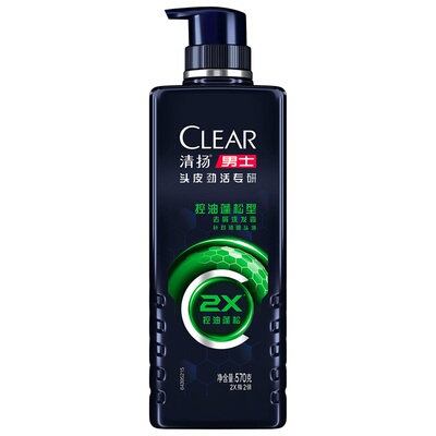 清扬男士专研去屑冰爽洗发水380G