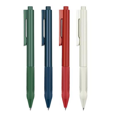 得力纽赛按动中性笔复古顺滑