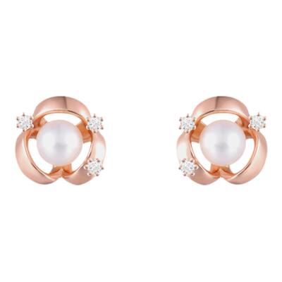 BENSHENG小花环镀金耳钉女