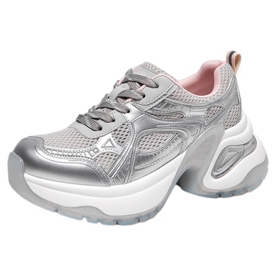 LeeCooper厚底老爹鞋女2025新款夏季增高8cm网面透气运动鞋休闲鞋