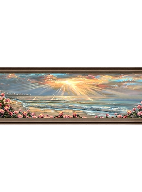 美式玫瑰花海卧室装饰画墙面挂画