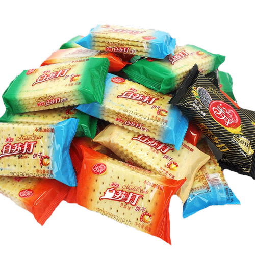 美丹苏打饼干咸味香葱味零食整箱小包装不添加蔗糖梳打白苏打饼干