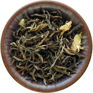 茉莉花茶浓香型大白毫500g清泉御茗2025新散茶叶双茶罐手提袋包装