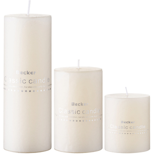 象牙白蜡烛无味无烟婚礼生日宴会装扮酒店餐厅圆柱蜡圣诞餐厅家用