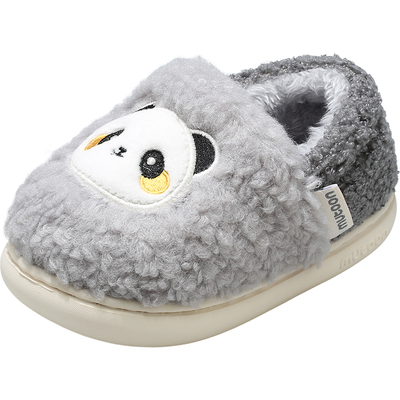 牧童儿童全包跟保暖卡通棉拖鞋