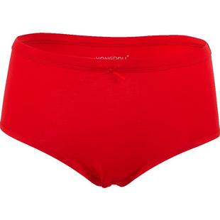 红豆红女士内裤女纯棉裆结婚本命年大红色蛇年薄款中腰三角裤单条