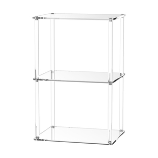 亚克力置物架化妆品桌面整理架子落地透明隔板分层路由器收纳wifi