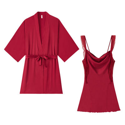 BE冰丝春夏轻甜纯欲睡裙套装