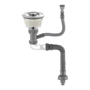 阳台洗衣盆110下水器陶瓷盆岩板洗衣池水槽圆形溢水孔带溢水套装