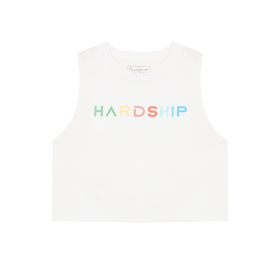 HARDSHIP白色彩虹透气天丝背心