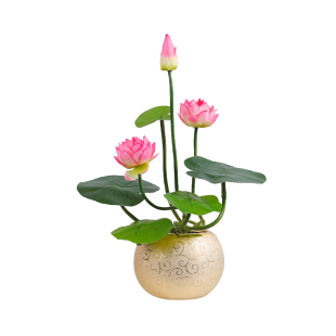 仿真荷花佛前供花供佛莲花佛堂佛台假花摆设仿真花中式家居装饰品