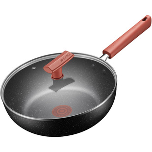 苏泊尔炒锅平底锅家用不粘锅专用新款煎锅麦饭石色炒菜锅官方正品