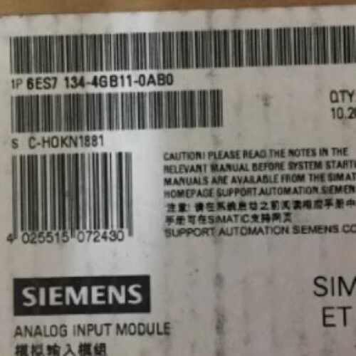 议价西门子6ES71344GB110AB0ET200S模拟量输入开关6ES7134-4GB11-
