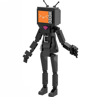 新版泰坦暗黑黄金时钟王三巨头电视人马桶人和监控人积木玩具男孩