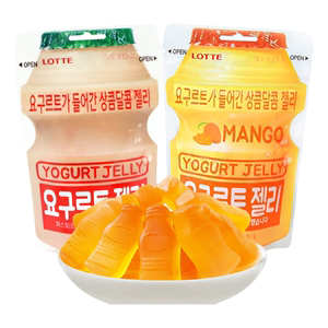 零食专区韩国进口乐天乳酸菌味软糖lotte芒果酸奶橡皮糖qq糖喜糖