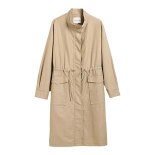 蒲PUKKA 工装风衣女秋装新品宽松慵懒中长款收腰显瘦外套