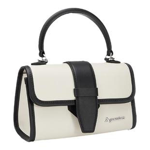 Aquascutum雅格狮丹1851奢侈品牌女包英伦风时尚撞色手提包单肩包