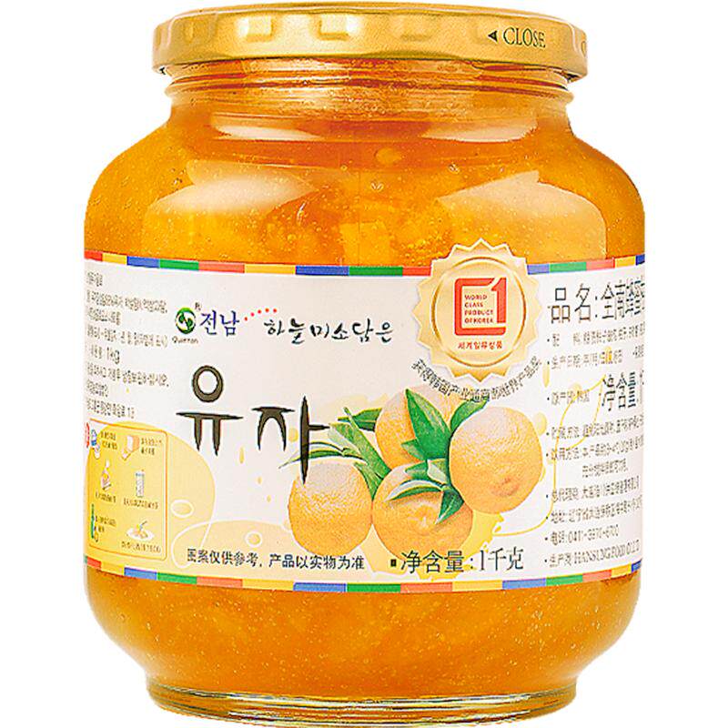 猫超臻选韩国进口蜂蜜柚子茶低聚果糖全楠冷热双泡清甜无防腐剂