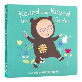 进口英文原版正版 Round and Round the Garden 经典儿歌童谣韵文纸板书 低幼儿童英语早教启蒙 Child's Play出品