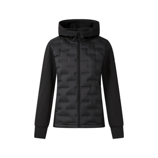 PONY男女冬季羽绒服户外运动保暖针织磨毛拼接外套254W2OF40BK